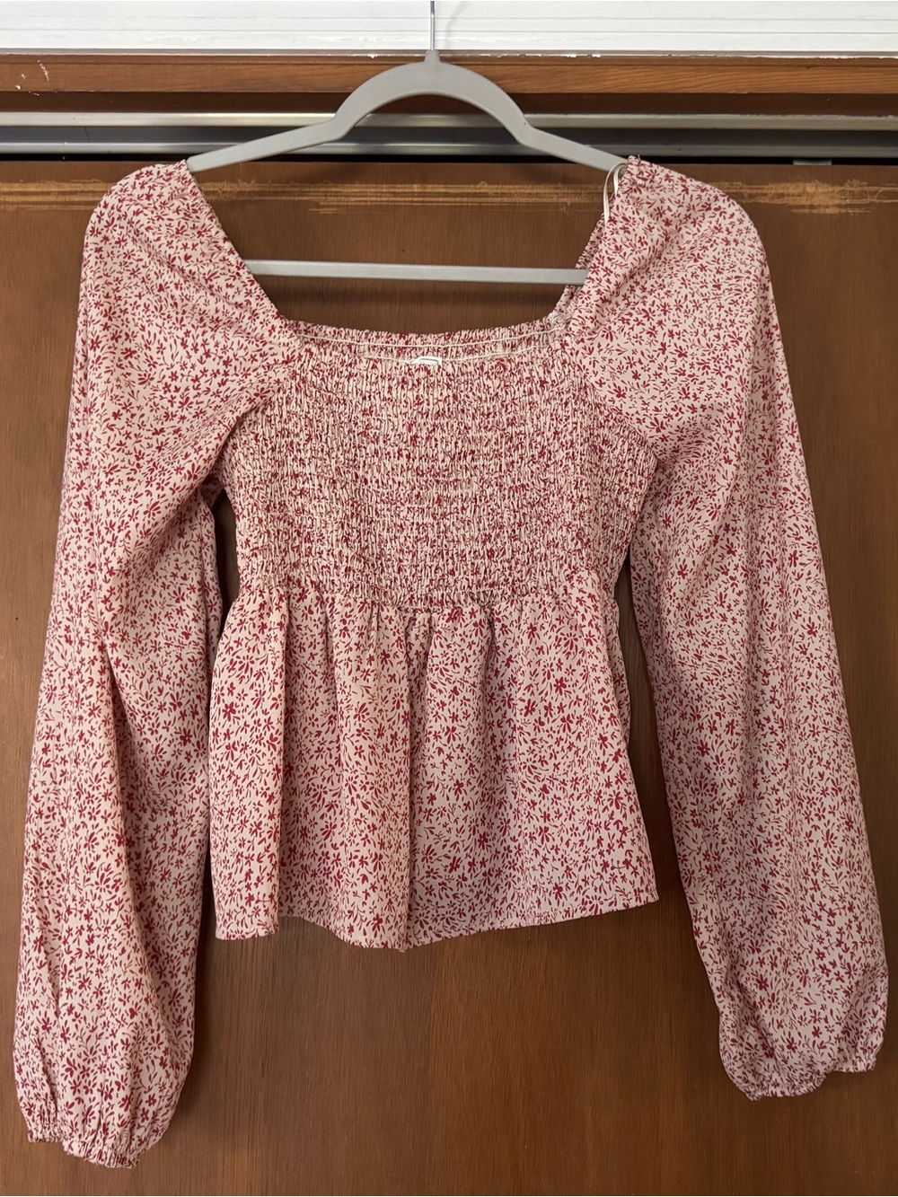 HAVE Red and Cream Floral Blouse